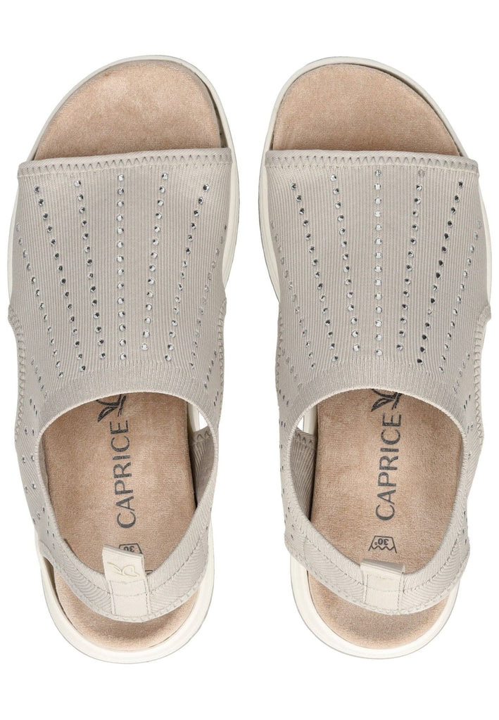 Caprice Sandalen Textil Hellgrau - surf4shoes