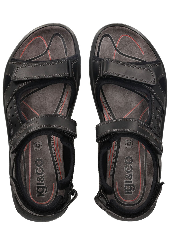 IGI&CO Sandalen Nubukleder Schwarz - surf4shoes