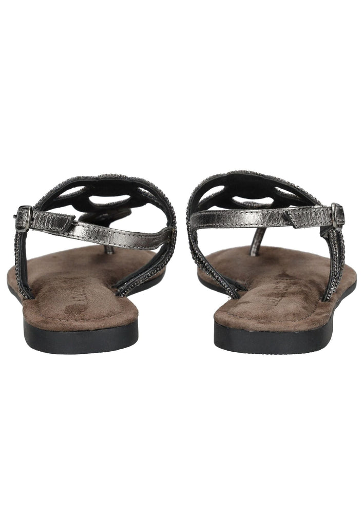 Lazamani Zehensteg Leder Pewter - surf4shoes