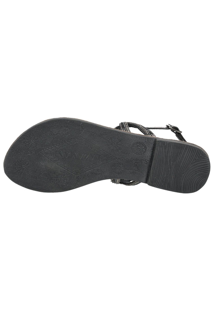 Lazamani Zehensteg Leder Pewter - surf4shoes