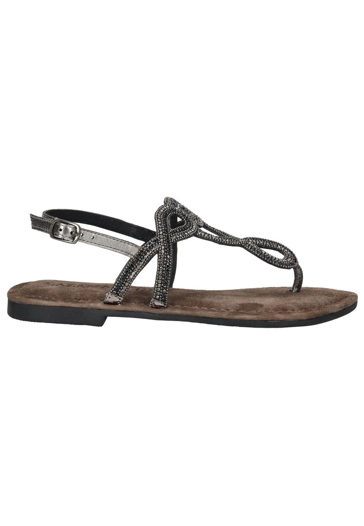 Lazamani Zehensteg Leder Pewter - surf4shoes