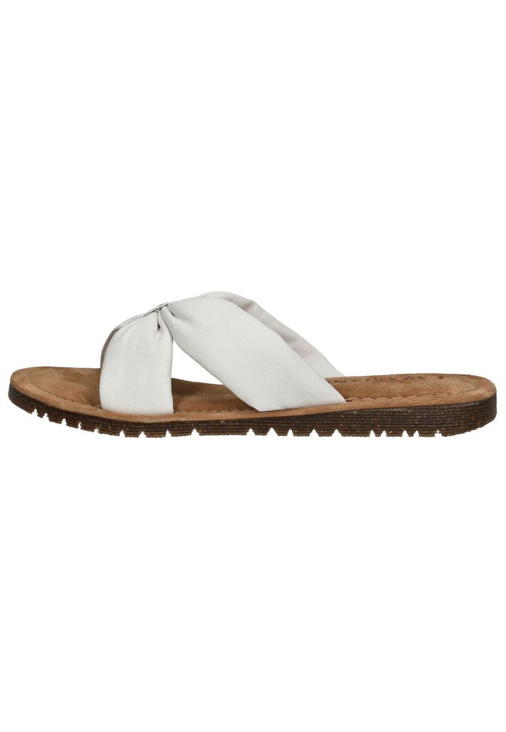 Lazamani Pantoletten Leder Weiß - surf4shoes