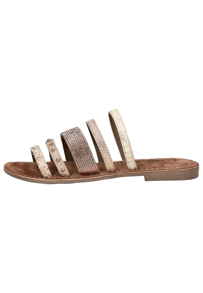 Lazamani Pantoletten Leder Rose - surf4shoes