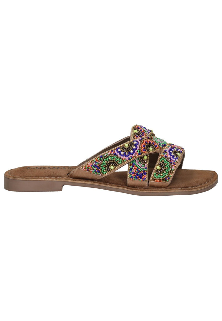 Lazamani Pantoletten Leder Multi - surf4shoes