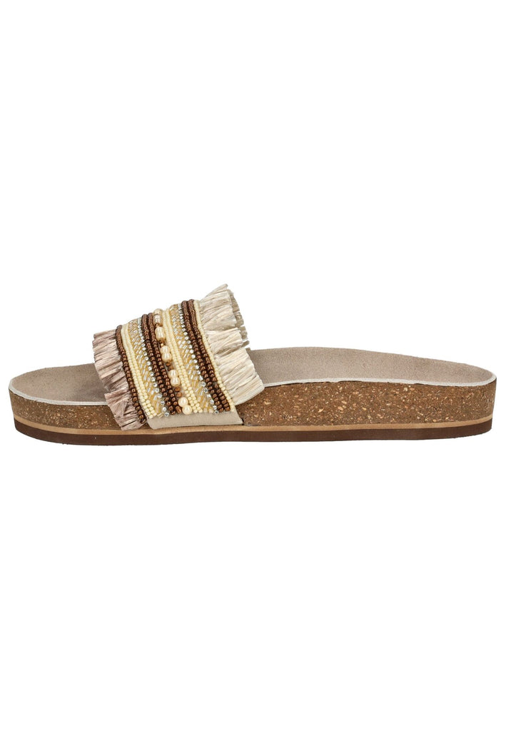 Lazamani Pantoletten Leder Braun - surf4shoes