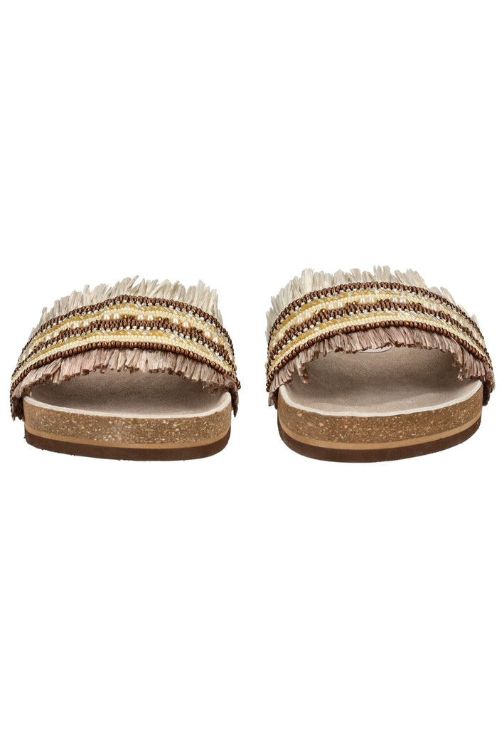 Lazamani Pantoletten Leder Braun - surf4shoes