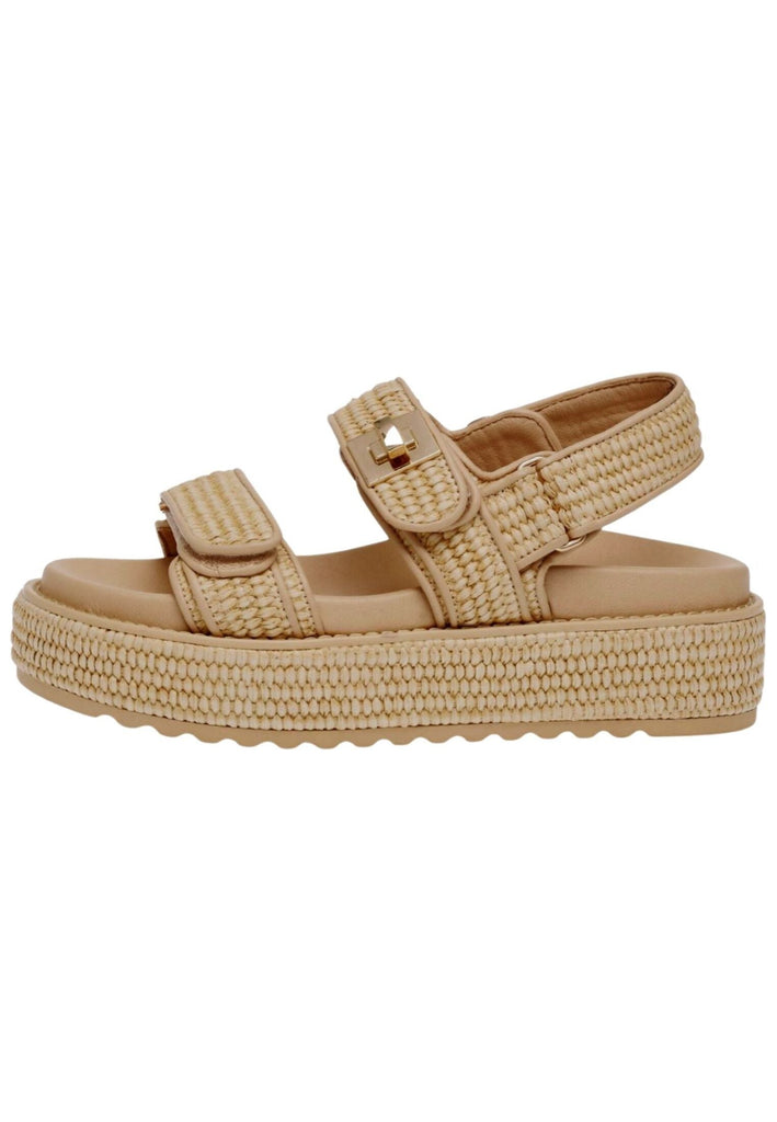 Steve Madden Sandalen Lederimitat Natur - surf4shoes