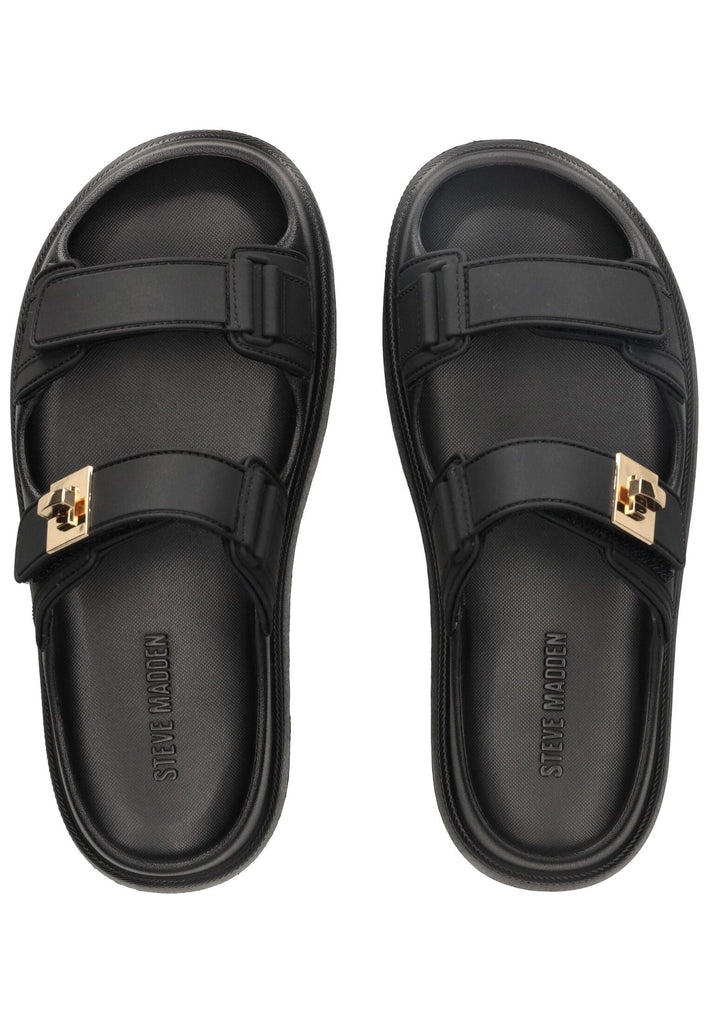 Steve Madden Pantoletten Lederimitat Schwarz - surf4shoes