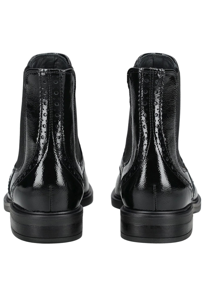 Paul Green Stiefelette Leder/Textil Schwarz Lack - surf4shoes