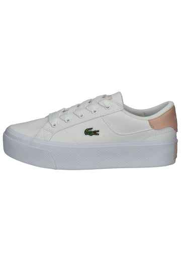 Lacoste Sneaker Lederimitat/Textil Weiß/Pink - surf4shoes