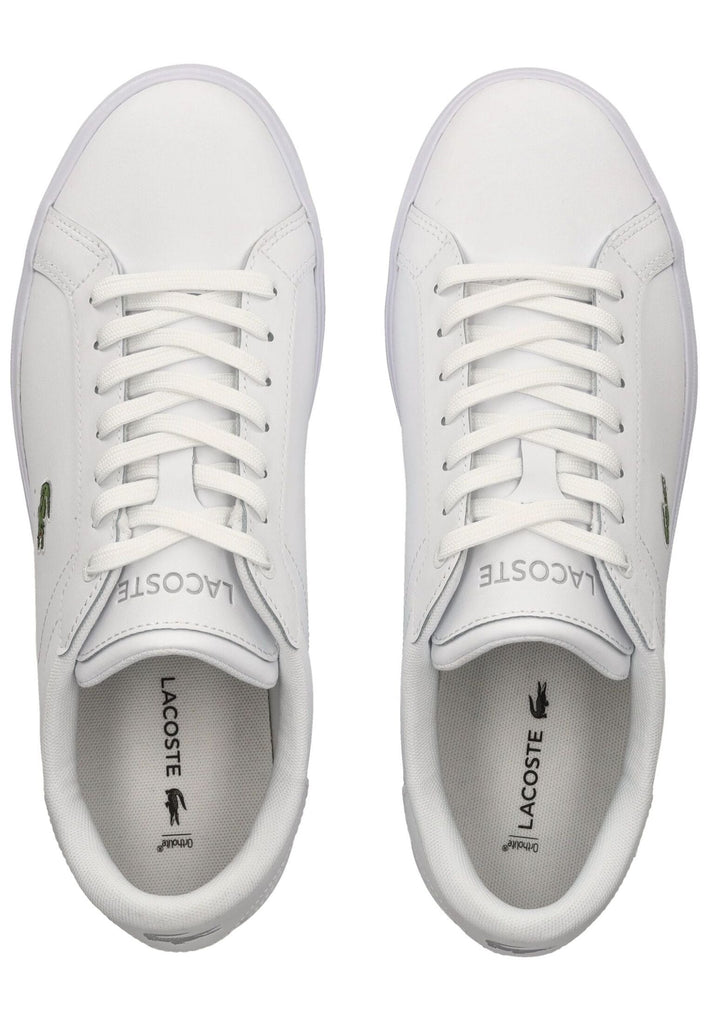 Lacoste Sneaker Lederimitat Weiß/Weiß - surf4shoes