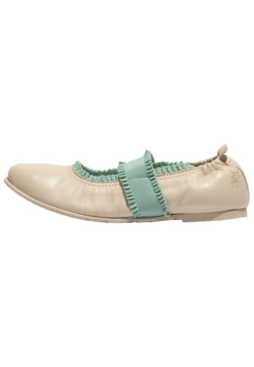 FLY London Ballerinas Leder/Textil Creme - surf4shoes