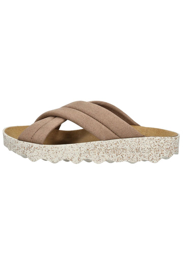 ASPORTUGUESAS Pantoletten Lederimitat Toffee - surf4shoes