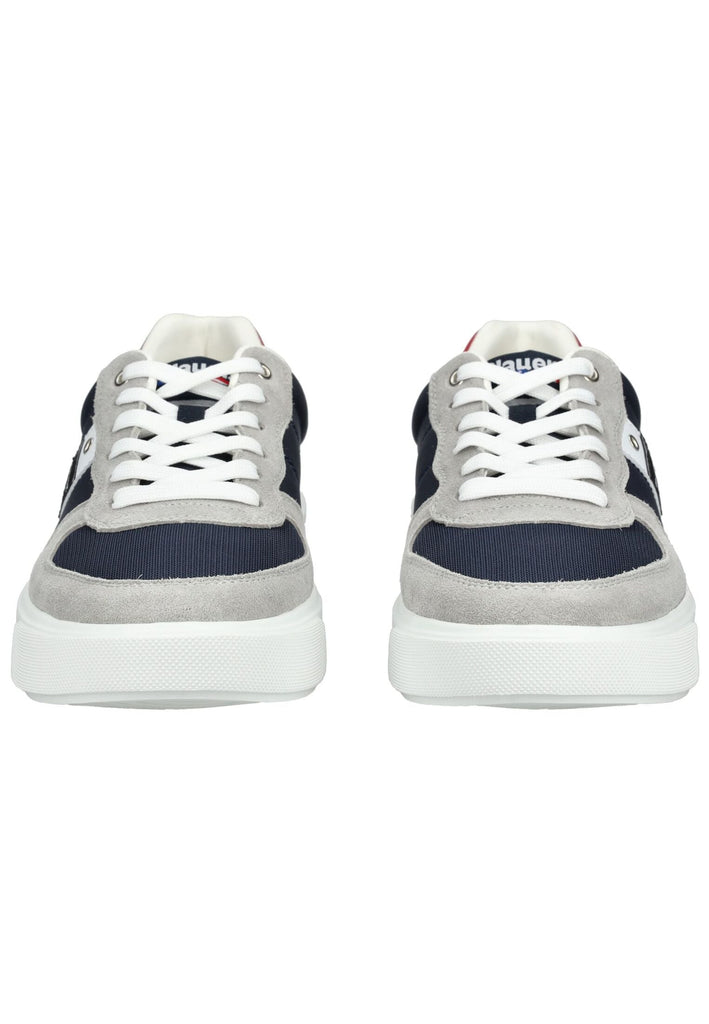 Blauer Sneaker Leder/Textil Grau/Blau - surf4shoes