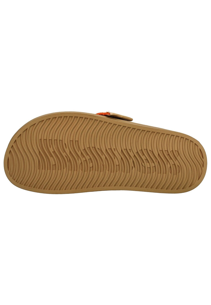 Blauer Pantoletten Veloursleder Cognac - surf4shoes