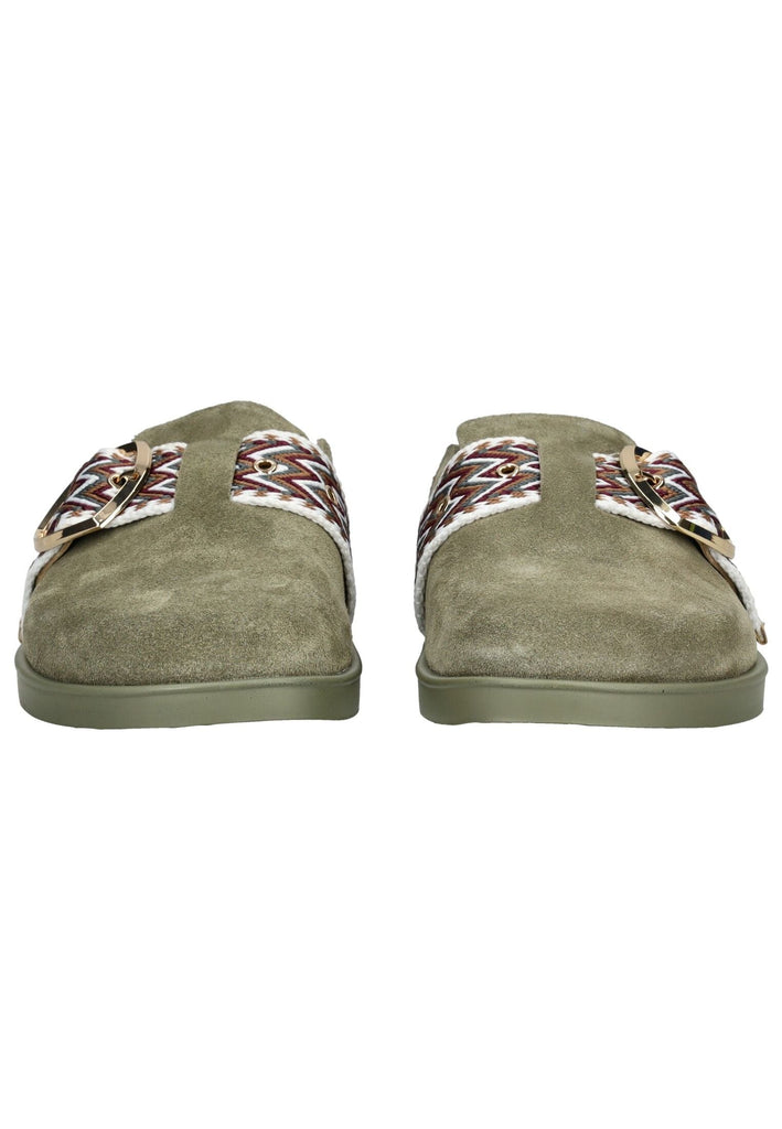 Blauer Pantoletten Veloursleder Mud - surf4shoes