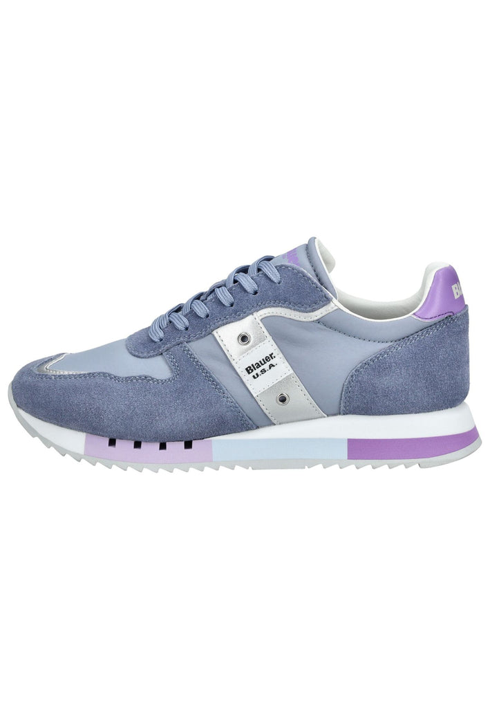 Blauer Sneaker Leder/Textil Jeans - surf4shoes