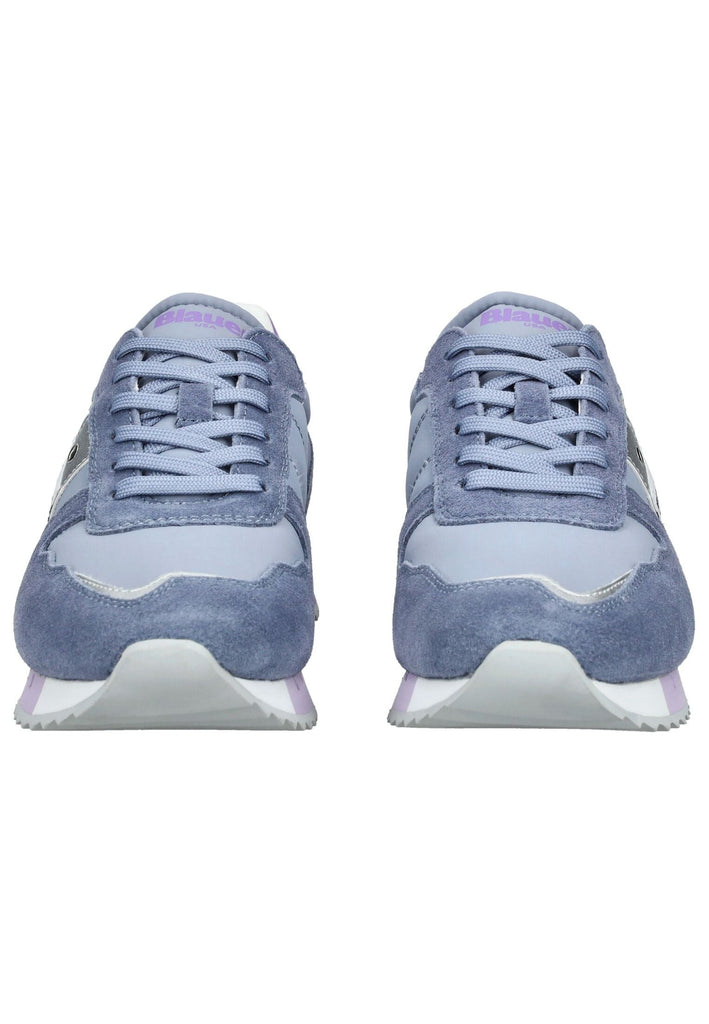 Blauer Sneaker Leder/Textil Jeans - surf4shoes