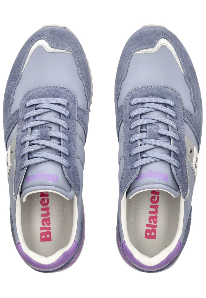 Blauer Sneaker Leder/Textil Jeans - surf4shoes