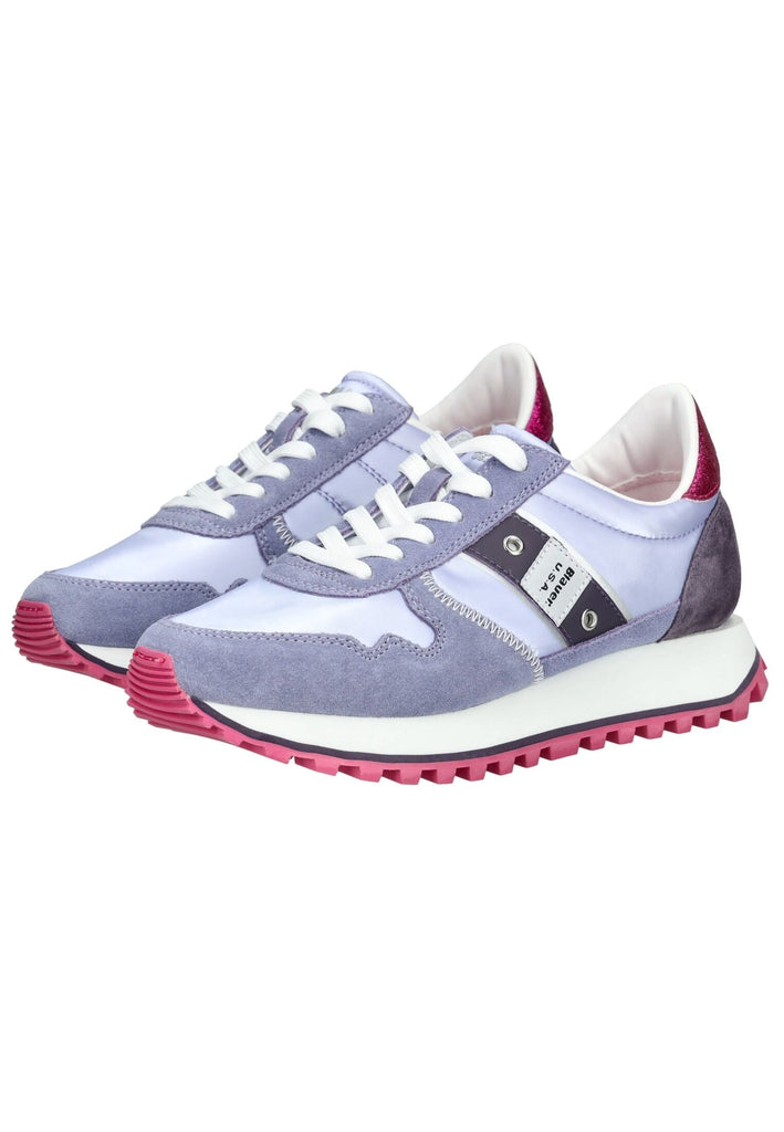 Blauer Sneaker Veloursleder/Textil Lila - surf4shoes