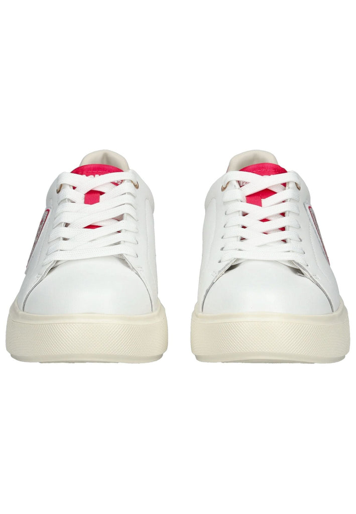 Blauer Sneaker Leder Weiß/Pink - surf4shoes