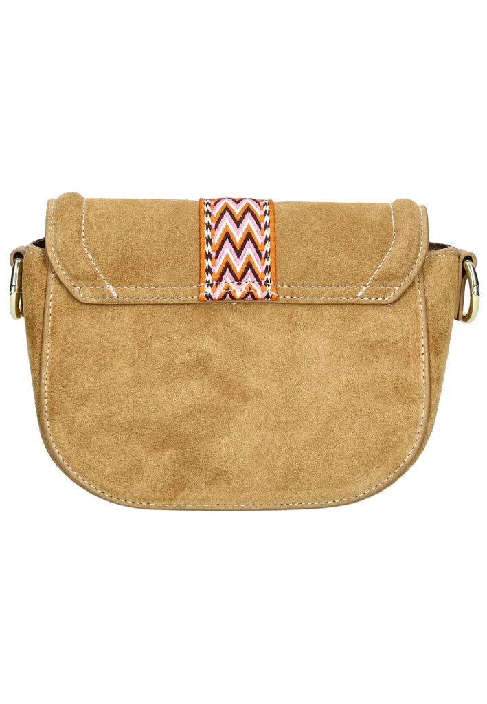 Blauer Taschen Veloursleder/Textil Camel - surf4shoes