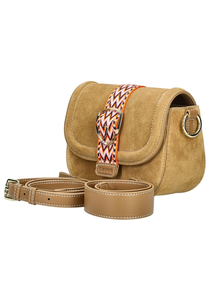 Blauer Taschen Veloursleder/Textil Camel - surf4shoes