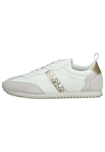 Napapijri Sneaker Leder/Textil Weiß/Gold - surf4shoes