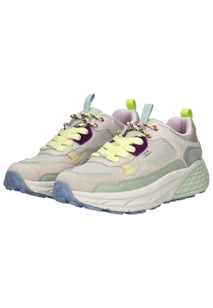 JEEP Sneaker Lederimitat/Textil Beige/Grün - surf4shoes