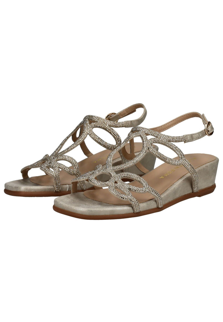 ALMA EN PENA Sandalen Textil Gold - surf4shoes