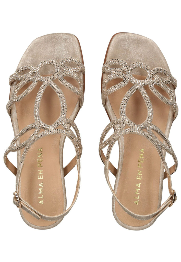 ALMA EN PENA Sandalen Textil Gold - surf4shoes