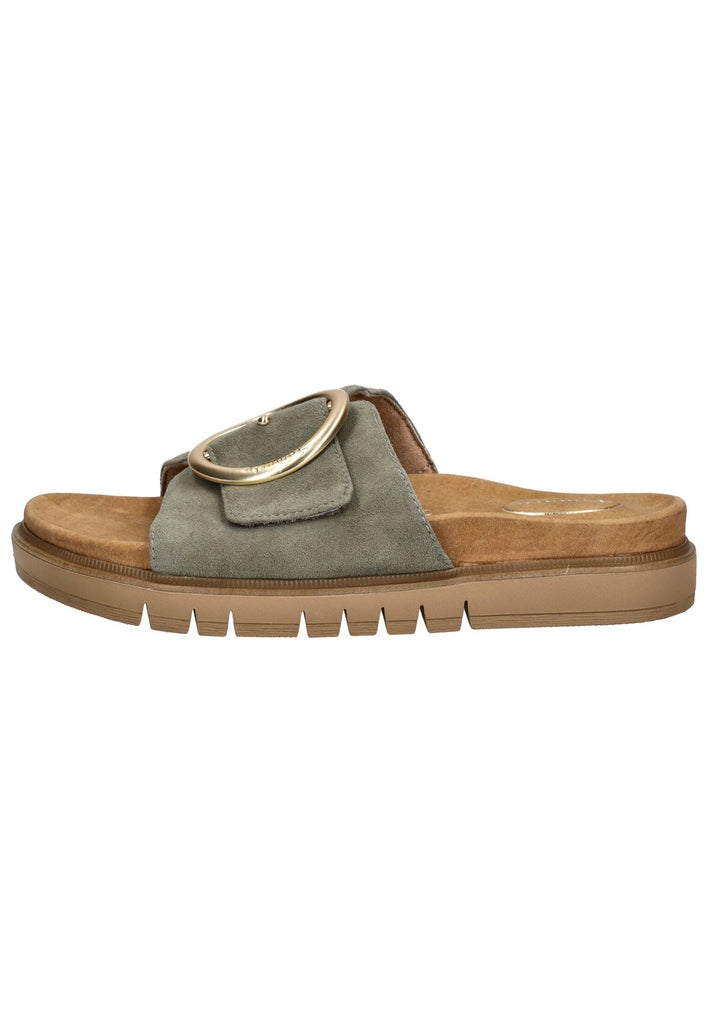 Tamaris Comfort Pantoletten Leder Sage - surf4shoes