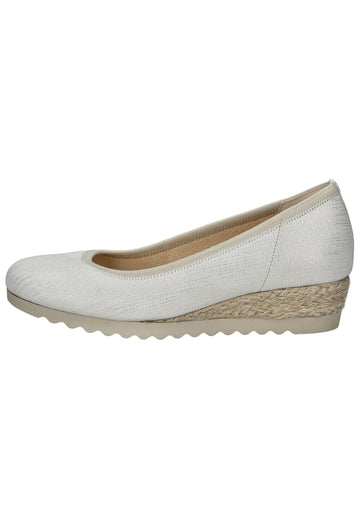 Gabor Comfort Pumps Leder Weiß Kombi - surf4shoes