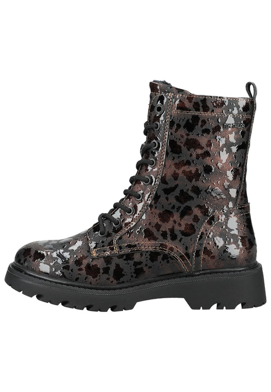 Tom Tailor Stiefelette Lederimitat Mokka Warmfutter