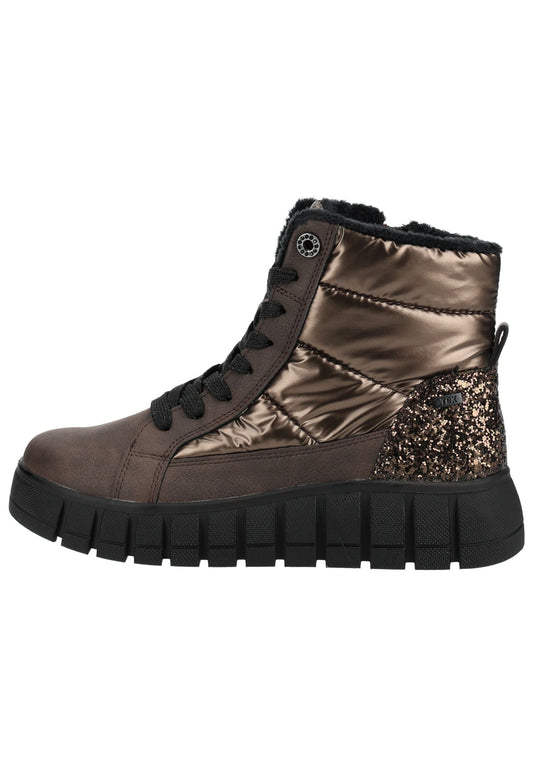 Tom Tailor Sneaker Lederimitat/Textil Mokka Warmfutter