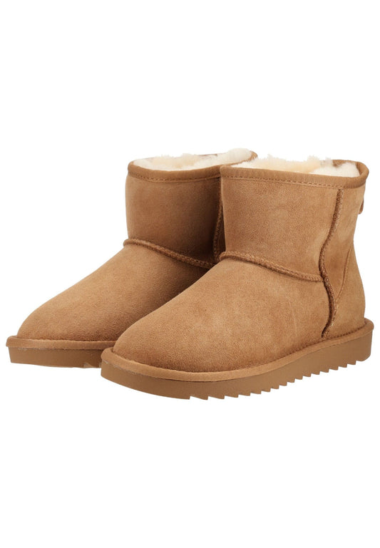 ara Stiefelette Veloursleder Cognac Warmfutter