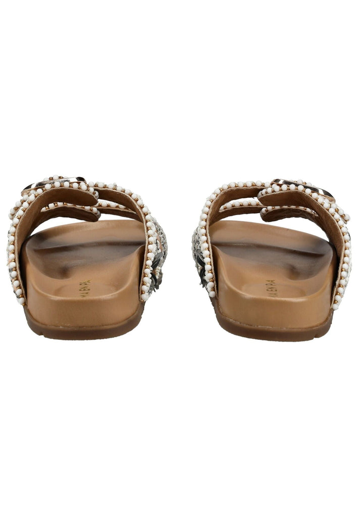 ALMA EN PENA Pantoletten Lederimitat Weiß