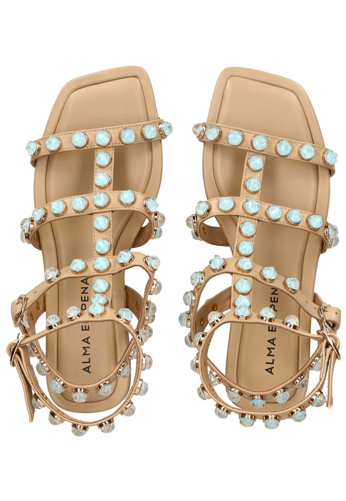 ALMA EN PENA Sandalen Leder Sand