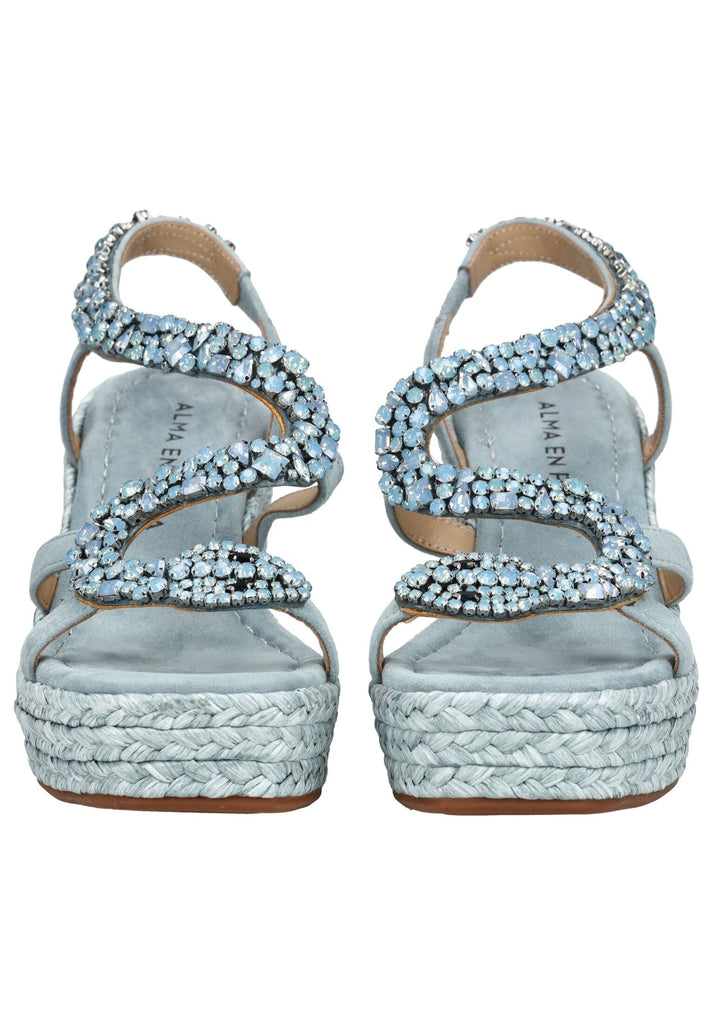 ALMA EN PENA Sandalen Leder/Textil Jeans