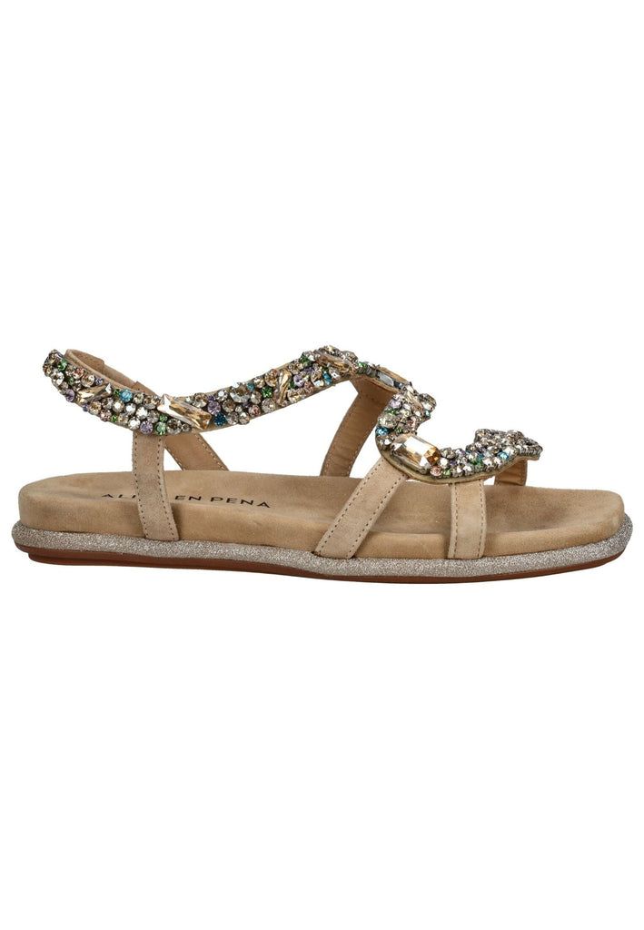 ALMA EN PENA Sandalen Leder/Textil Sand