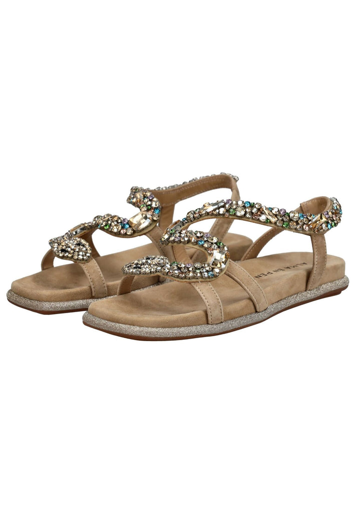 ALMA EN PENA Sandalen Leder/Textil Sand