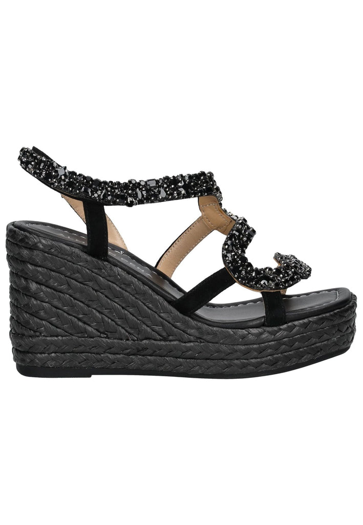 ALMA EN PENA Sandalen Leder/Textil Schwarz