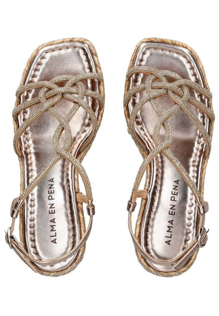 ALMA EN PENA Sandalen Textil Bronze