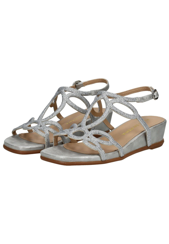 ALMA EN PENA Sandalen Textil Silber