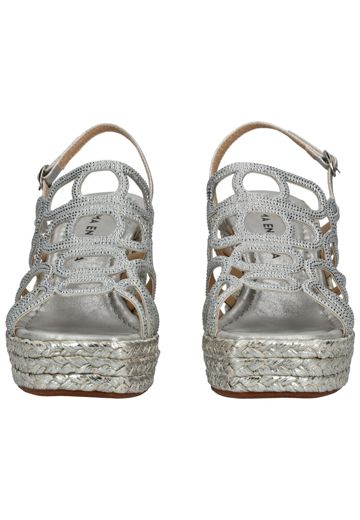 ALMA EN PENA Sandalen Textil Silber