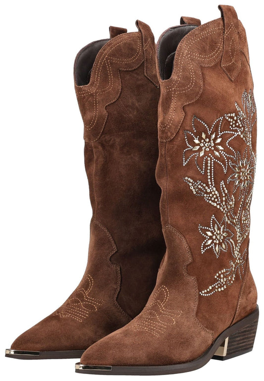 ALMA EN PENA Stiefel Leder Camel