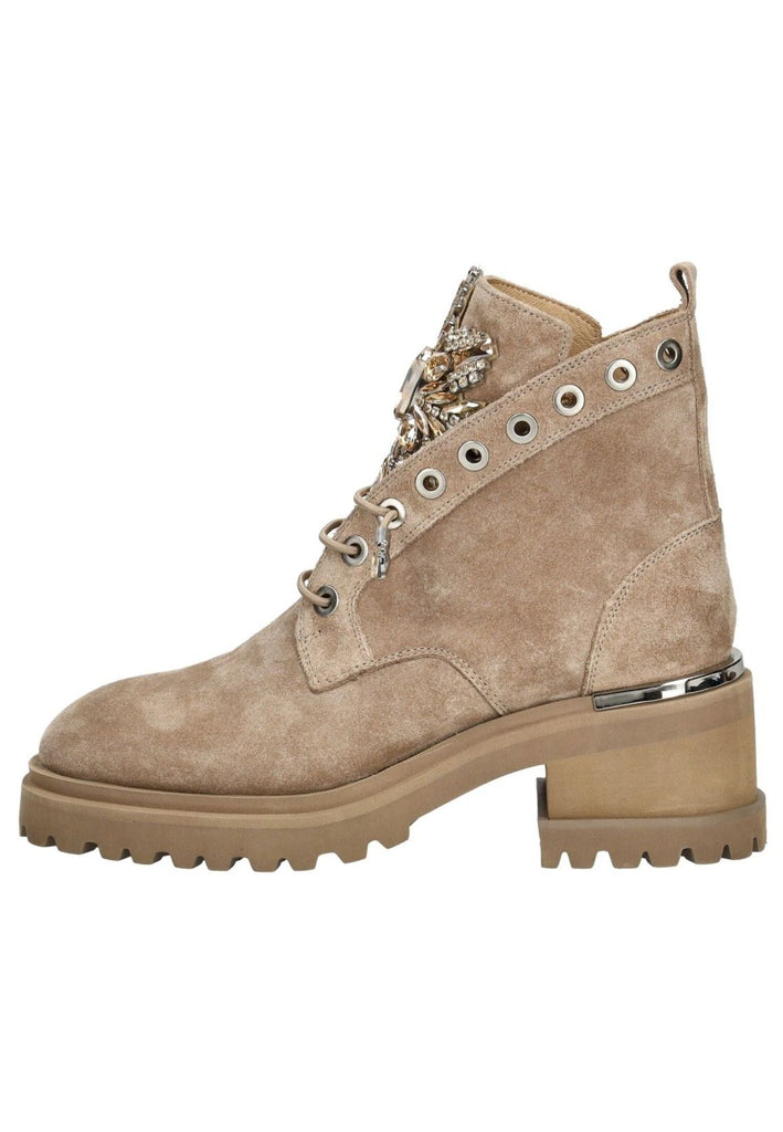 ALMA EN PENA Stiefelette Veloursleder Hellbeige