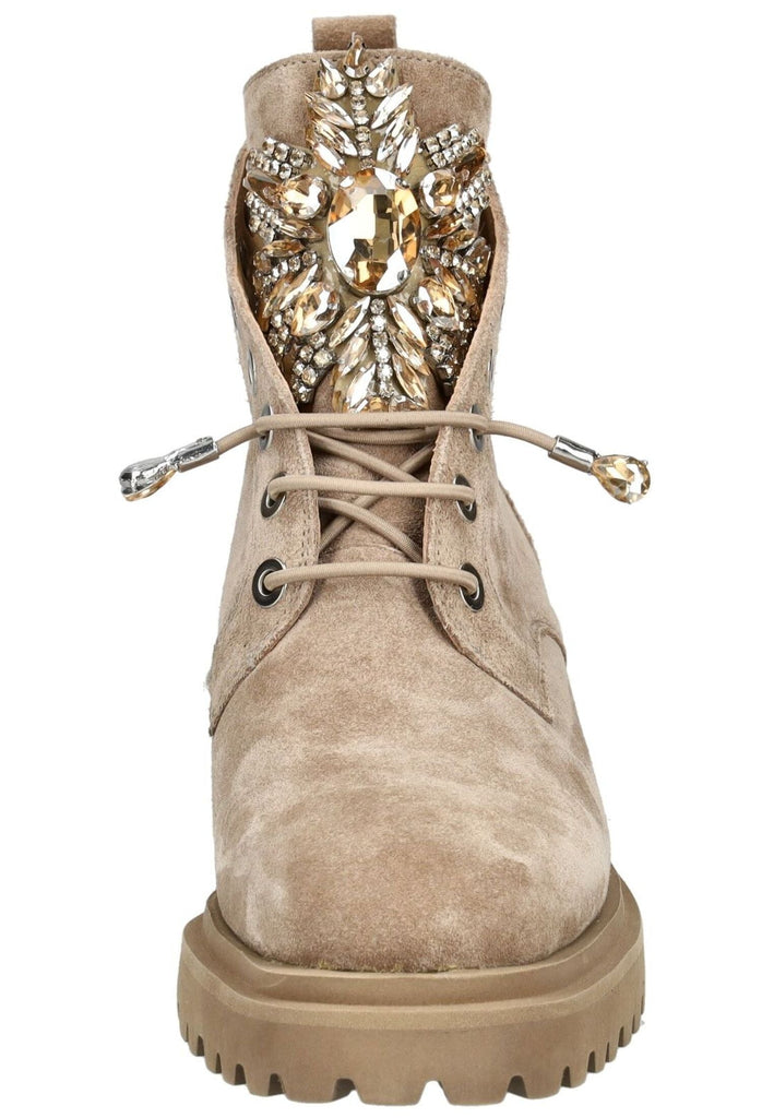 ALMA EN PENA Stiefelette Veloursleder Hellbeige