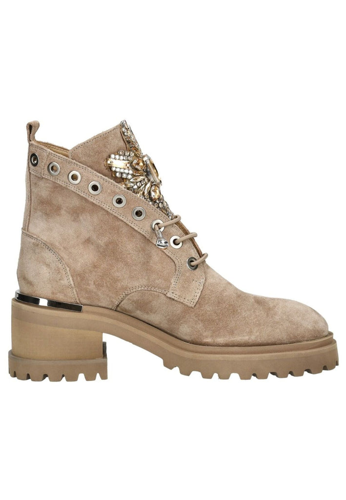 ALMA EN PENA Stiefelette Veloursleder Hellbeige