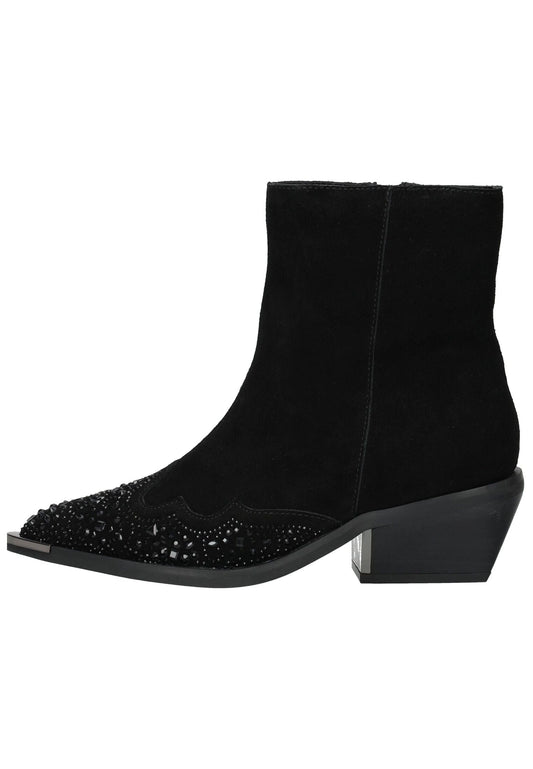 ALMA EN PENA Stiefelette Veloursleder Schwarz